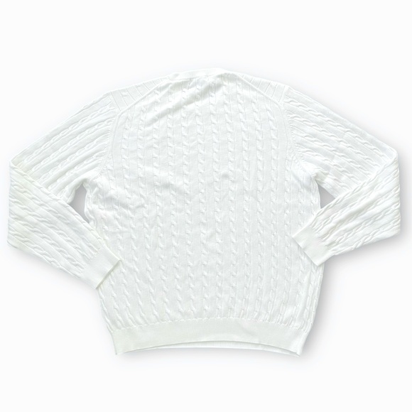 Brooks Brothers men’s supima cotton new crew neck long sleeve sweater white - Picture 2 of 5